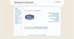 Desktop Screenshot of mathishtoenglish.com